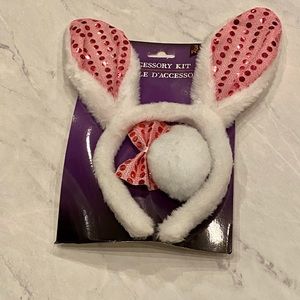 NWT Easter Costume 3 Piece Bunny Ears tail bow